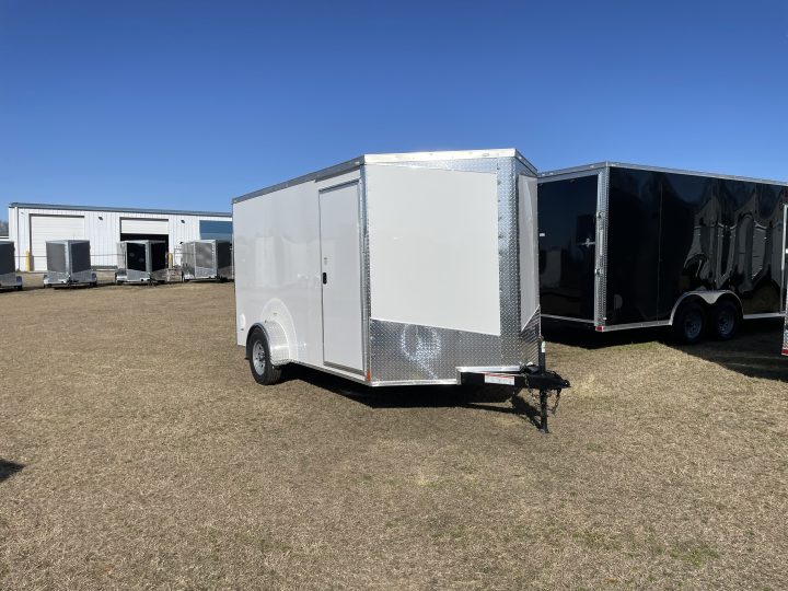 7x12 Single Axle - White